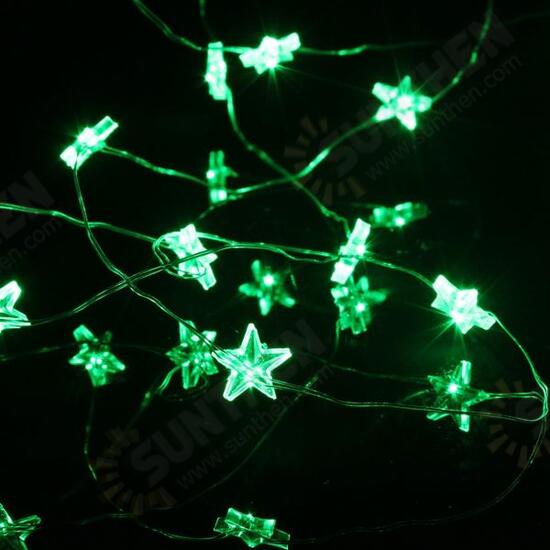 2M 20 LED Battery Powered Star String Fairy Light For Christmas Party Weddinng Decor