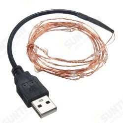 2M 20 LED USB Copper Wire LED String Fairy Light for Christmas Christmas Party Decor 2M 20 LED USB Copper Wire LED String Fairy Light for Christmas Christmas Party Decor