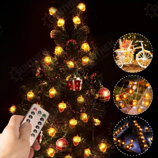 2M 3M 4M Acorn Pine Cones LED String Light Fairy Lamp with Remote Control Patio Yard Garden Christmas Decor 2M 3M 4M Acorn Pine Cones LED String Light Fairy Lamp with Remote Control Patio Yard Garden Christmas Decor