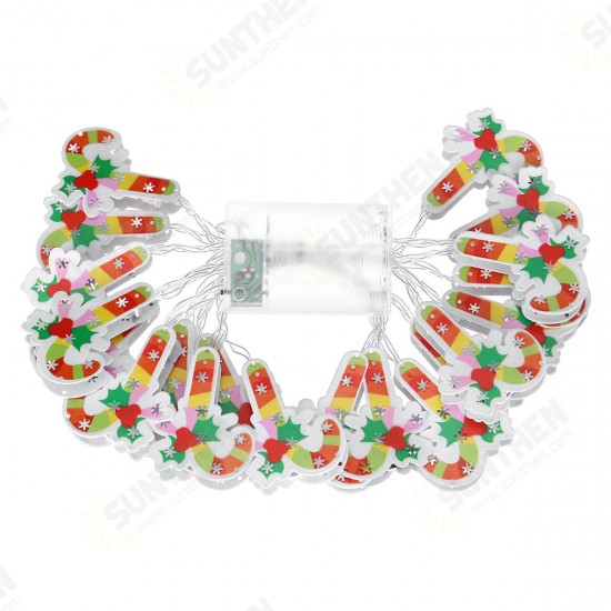 2M 3M Christmas Socks/Crutches Battery Powered LED Decorative Tree String Light for Festival Party