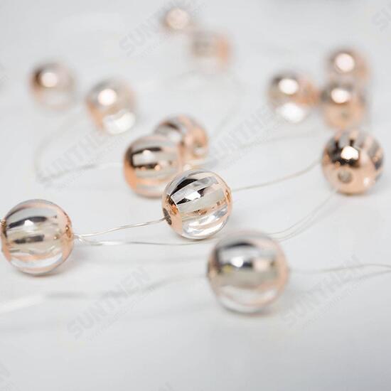 2M Battery Powered Warm White 20LED Pumpkin Bulbs String Fairy Light for Party Wedding Holiday 2M Battery Powered Warm White 20LED Pumpkin Bulbs String Fairy Light for Party Wedding Holiday
