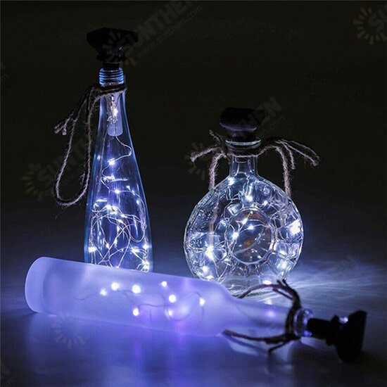 2M Bottle Cork Copper Wire Fairy String Light 20 LED Solar Powered Garland Christmas Decorative Lamp