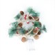 2M Mushroom Pine Needle Pine Cone Copper Wire Christmas LED String Battery Powered Thanksgiving Wedding Party Xmas Bells Decoration