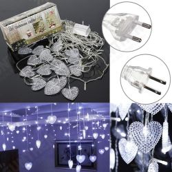 2M White 16 Hearts 104 LED String Fairy HoliDay Lights For Party Xmas 2M White 16 Hearts 104 LED String Fairy HoliDay Lights For Party Xmas