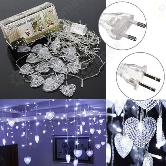 2M White 16 Hearts 104 LED String Fairy HoliDay Lights For Party Xmas 2M White 16 Hearts 104 LED String Fairy HoliDay Lights For Party Xmas