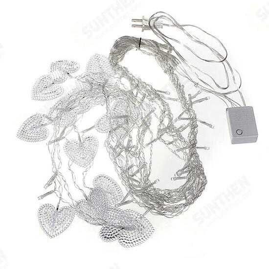 2M White 16 Hearts 104 LED String Fairy HoliDay Lights For Party Xmas 2M White 16 Hearts 104 LED String Fairy HoliDay Lights For Party Xmas