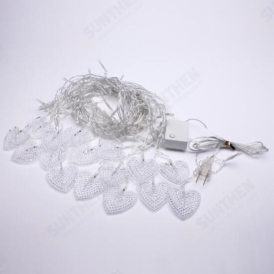 2M White 16 Hearts 104 LED String Fairy HoliDay Lights For Party Xmas 2M White 16 Hearts 104 LED String Fairy HoliDay Lights For Party Xmas
