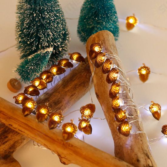 2M/3M/4M LED Acorn String Light 8 Modes Waterproof Christmas Party Decorative Lamp with Remote Control 2M/3M/4M LED Acorn String Light 8 Modes Waterproof Christmas Party Decorative Lamp with Remote Control