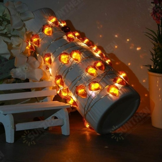 2M/3M/4M LED Acorn String Light 8 Modes Waterproof Christmas Party Decorative Lamp with Remote Control 2M/3M/4M LED Acorn String Light 8 Modes Waterproof Christmas Party Decorative Lamp with Remote Control