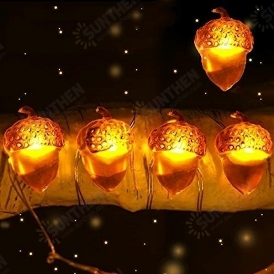 2M/3M/4M LED Acorn String Light 8 Modes Waterproof Christmas Party Decorative Lamp with Remote Control 2M/3M/4M LED Acorn String Light 8 Modes Waterproof Christmas Party Decorative Lamp with Remote Control