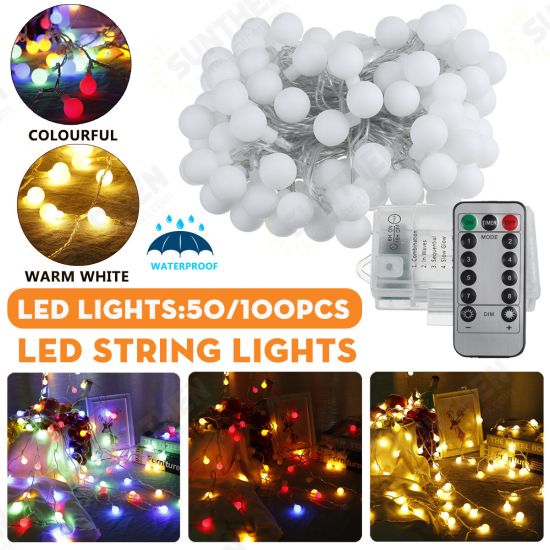 2M/5M/10M Battery Powered LED String Light 8 Modes Globe Bulb Ball Fairy Lamp For Patio Outdoor Garden Christmas Party Decor 2M/5M/10M Battery Powered LED String Light 8 Modes Globe Bulb Ball Fairy Lamp For Patio Outdoor Garden Christmas Party Decor