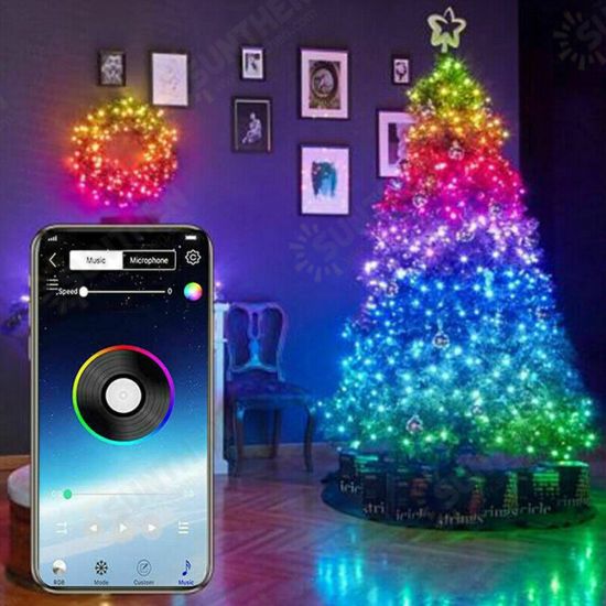 2M/5M/10M/20M bluetooth Control USB LED Fairy String Party Light Christmas Tree Waterproof Decorative Lamp