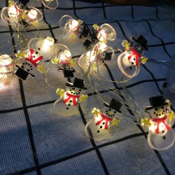 2m 20LED Black Hat Snowman Pattern Battery Powered Copper Wire String Light for Christmas Holidays Party Home Decor 2m 20LED Black Hat Snowman Pattern Battery Powered Copper Wire String Light for Christmas Holidays Party Home Decor