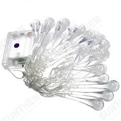 30 LED Battery Powered Raindrop Fairy String Light Outdoor Xmas Wedding Garden Party Decor 30 LED Battery Powered Raindrop Fairy String Light Outdoor Xmas Wedding Garden Party Decor