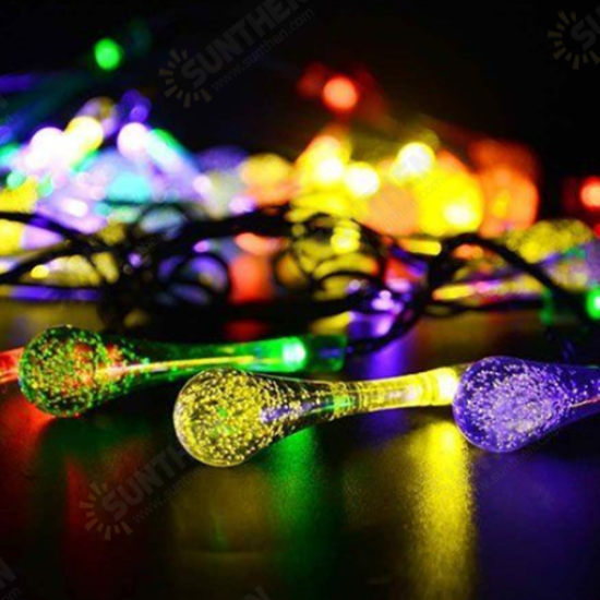30 LED Battery Powered Raindrop Fairy String Light Outdoor Xmas Wedding Garden Party Decor 30 LED Battery Powered Raindrop Fairy String Light Outdoor Xmas Wedding Garden Party Decor