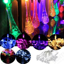 30 LED Solar Powered Raindrop Fairy String Light Outdoor Xmas Wedding Garden Party Decor 30 LED Solar Powered Raindrop Fairy String Light Outdoor Xmas Wedding Garden Party Decor