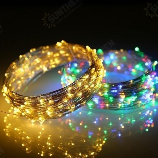 300/400 LED Waterproof Colorful Light Fairy String Rope Solar Lights Outdoor