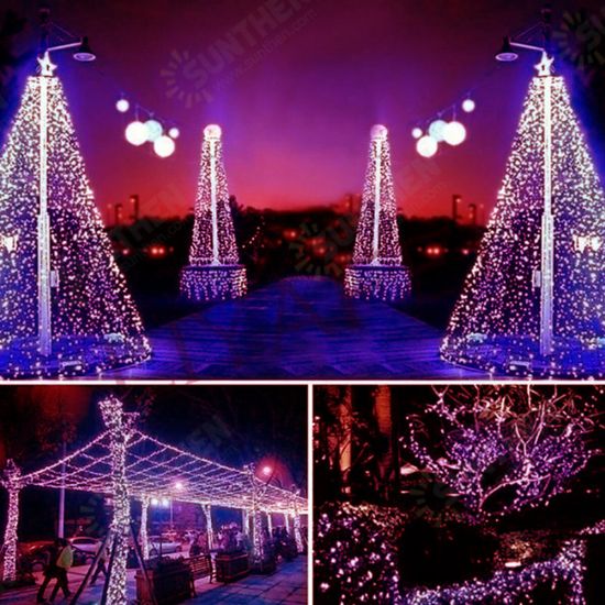 300/400 LED Waterproof Colorful Light Fairy String Rope Solar Lights Outdoor