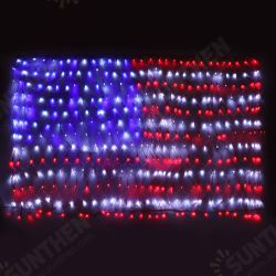 30V 420LEDs American Flag Net Lamp Outdoor Waterproof String Light Yard Home Holiday Decoration US Plug 30V 420LEDs American Flag Net Lamp Outdoor Waterproof String Light Yard Home Holiday Decoration US Plug