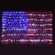 30V 420LEDs American Flag Net Lamp Outdoor Waterproof String Light Yard Home Holiday Decoration US Plug