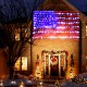 30V 420LEDs American Flag Net Lamp Outdoor Waterproof String Light Yard Home Holiday Decoration US Plug