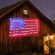 30V 420LEDs American Flag Net Lamp Outdoor Waterproof String Light Yard Home Holiday Decoration US Plug