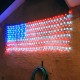 30V 420LEDs American Flag Net Lamp Outdoor Waterproof String Light Yard Home Holiday Decoration US Plug