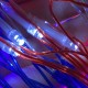 30V 420LEDs American Flag Net Lamp Outdoor Waterproof String Light Yard Home Holiday Decoration US Plug