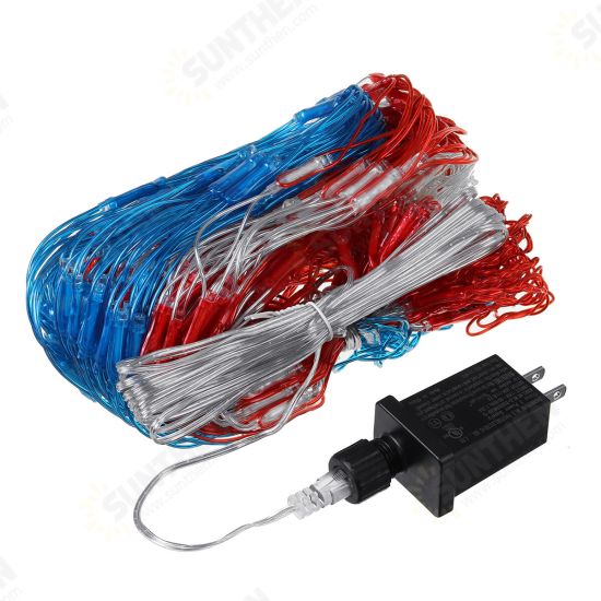 30V 420LEDs American Flag Net Lamp Outdoor Waterproof String Light Yard Home Holiday Decoration US Plug 30V 420LEDs American Flag Net Lamp Outdoor Waterproof String Light Yard Home Holiday Decoration US Plug