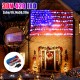 30V 420LEDs American Flag Net Lamp Outdoor Waterproof String Light Yard Home Holiday Decoration US Plug