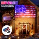 30V 420LEDs American Flag Net Lamp Outdoor Waterproof String Light Yard Home Holiday Decoration US Plug