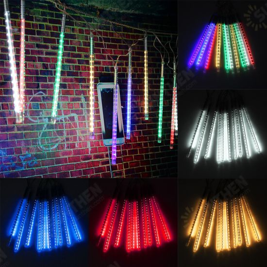 30cm 2835SMD Waterproof Meteor Shower Rain 10Tube LED String Light Christmas Tree Outdoor Lamp AC85-265V