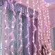 3*2M 3*3M Feather Copper Wire 8 Modes LED Curtain String Light USB Lamp for Room Party Decoration