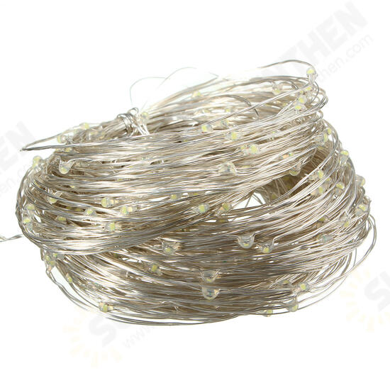 32M Solar Powered LED String Sliver Wire Fairy Light Christmas Lamp Waterproof