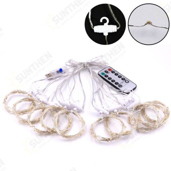 3*3m 300LED USB Waterproof LED Window Curtain String Lights Remote Control 8 Modes Fairy Lights Home Christmas