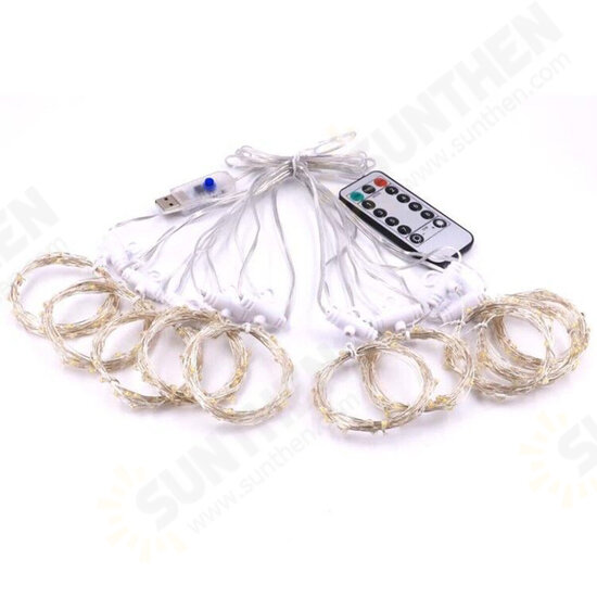 3*3m 300LED USB Waterproof LED Window Curtain String Lights Remote Control 8 Modes Fairy Lights Home Christmas