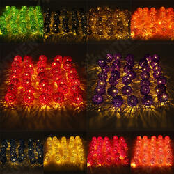 35 LED Rattan Ball String Light Home Garden Fairy Colorful Lamp Wedding Party Xmas Decor 35 LED Rattan Ball String Light Home Garden Fairy Colorful Lamp Wedding Party Xmas Decor