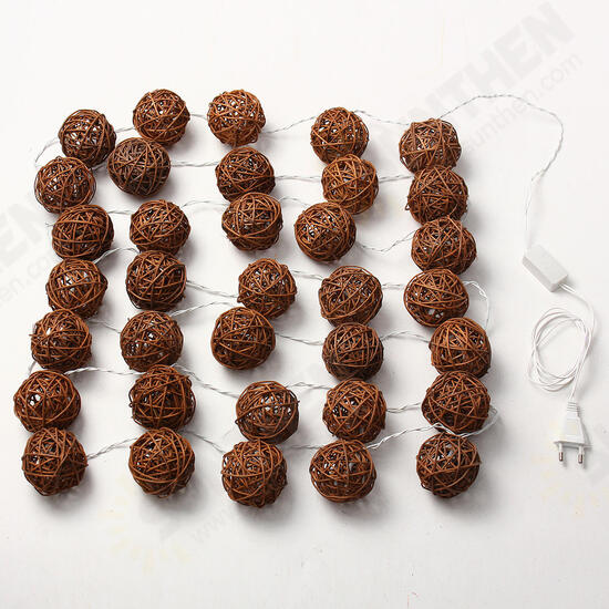 35 LED Rattan Ball String Light Home Garden Fairy Colorful Lamp Wedding Party Xmas Decor 35 LED Rattan Ball String Light Home Garden Fairy Colorful Lamp Wedding Party Xmas Decor