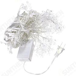 3.5M 100LED Snowflake Ice Curtain String Fairy Lights Xmas Party Wedding Decor 110V 3.5M 100LED Snowflake Ice Curtain String Fairy Lights Xmas Party Wedding Decor 110V