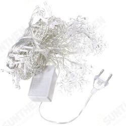 3.5M 100LED Snowflake Ice Curtain String Fairy Lights Xmas Party Wedding Decor 220V 3.5M 100LED Snowflake Ice Curtain String Fairy Lights Xmas Party Wedding Decor 220V