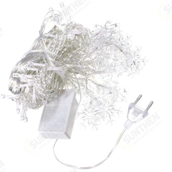 3.5M 100LED Snowflake Ice Curtain String Fairy Lights Xmas Party Wedding Decor 220V 3.5M 100LED Snowflake Ice Curtain String Fairy Lights Xmas Party Wedding Decor 220V