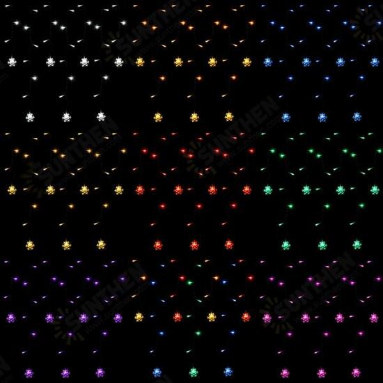 3.5M 100LED Snowflake Ice Curtain String Fairy Lights Xmas Party Wedding Decor 220V 3.5M 100LED Snowflake Ice Curtain String Fairy Lights Xmas Party Wedding Decor 220V