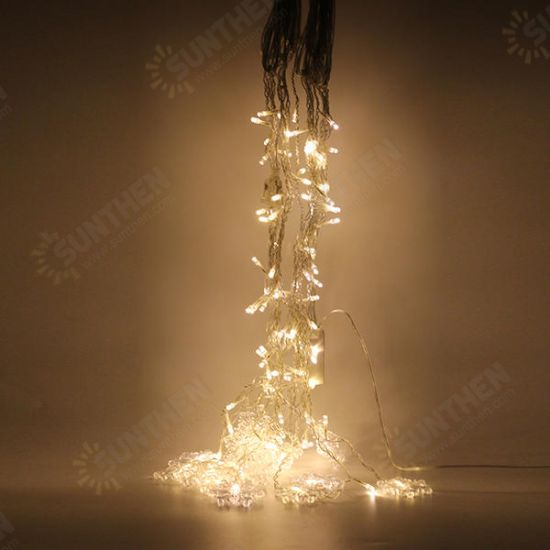 3.5M 96LEDs 8Modes Snowflake Fairy String Light for Christmas Party Patio AC220V