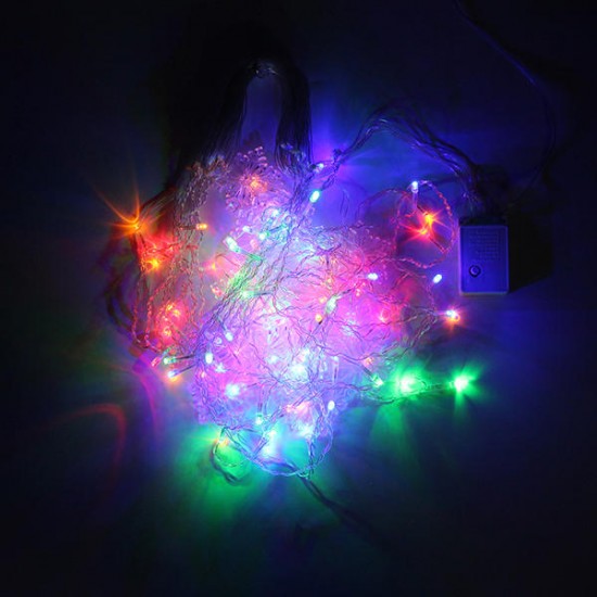 3.5M 96LEDs 8Modes Snowflake Fairy String Light for Christmas Party Patio AC220V