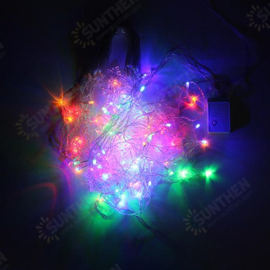 3.5M 96LEDs 8Modes Snowflake Fairy String Light for Christmas Party Patio AC220V