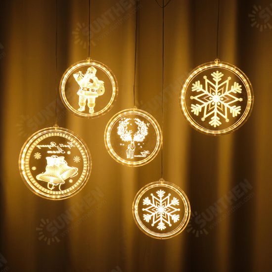 3D USB Window Hanging Santa Claus LED String Fairy Light Christmas Holiday Lamp Party Decorations 3D USB Window Hanging Santa Claus LED String Fairy Light Christmas Holiday Lamp Party Decorations