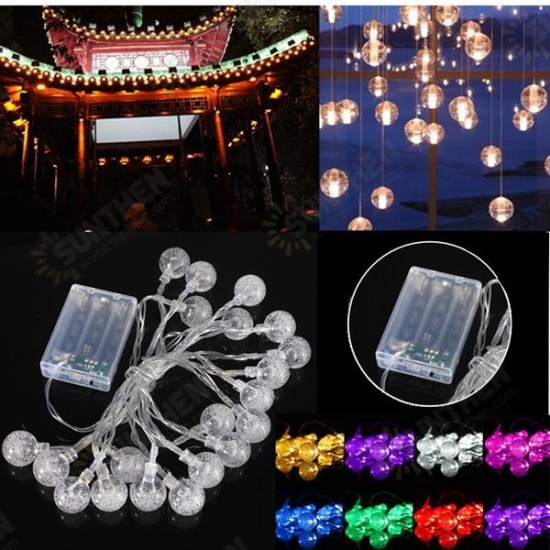 3M 20LED Battery Bubble Ball Fairy String Lights Garden Party Christmas Wedding Decor 3M 20LED Battery Bubble Ball Fairy String Lights Garden Party Christmas Wedding Decor