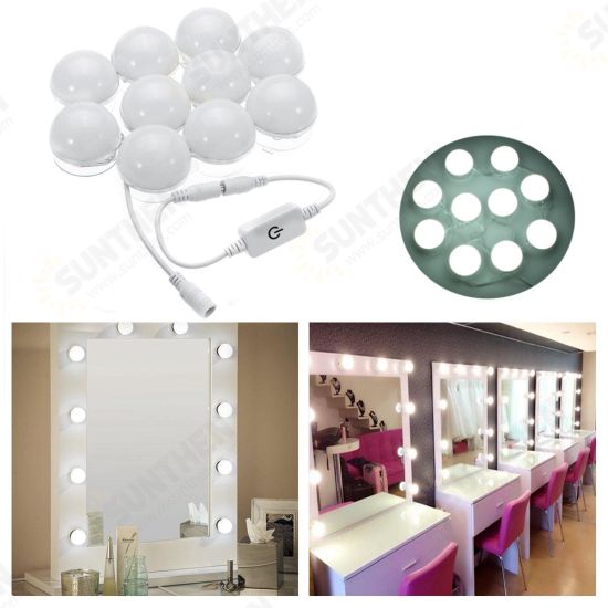 3M Dimmable Hollywood Style Yellow White LED Vanity Mirror Lights for Makeup Dressing Table DC12V 3M Dimmable Hollywood Style Yellow White LED Vanity Mirror Lights for Makeup Dressing Table DC12V