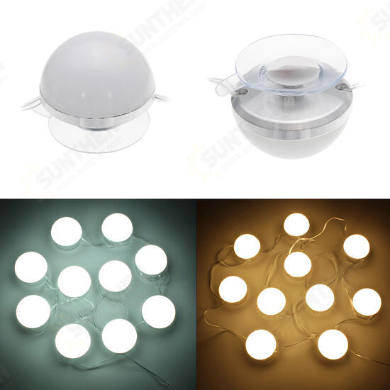 3M Dimmable Hollywood Style Yellow White LED Vanity Mirror Lights for Makeup Dressing Table DC12V 3M Dimmable Hollywood Style Yellow White LED Vanity Mirror Lights for Makeup Dressing Table DC12V