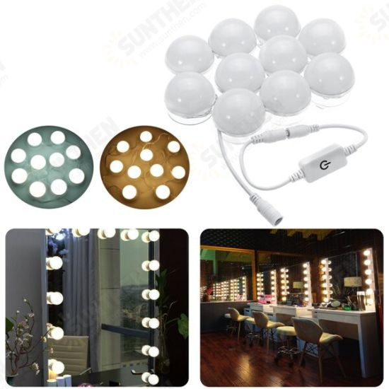 3M Dimmable Hollywood Style Yellow White LED Vanity Mirror Lights for Makeup Dressing Table DC12V 3M Dimmable Hollywood Style Yellow White LED Vanity Mirror Lights for Makeup Dressing Table DC12V